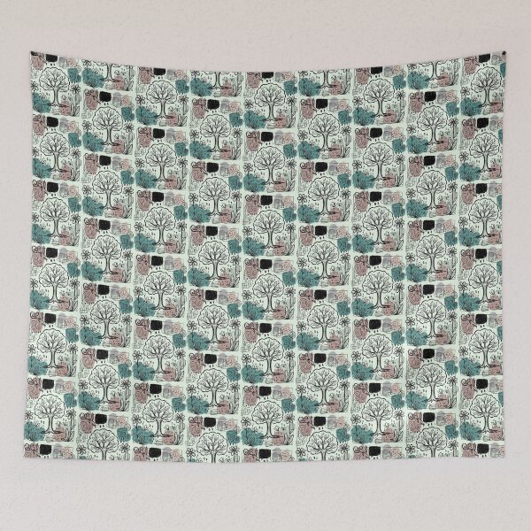 Item preview, Abstract Tree Doodle Line Art with Earth Tones designed and sold by SholoStudio.