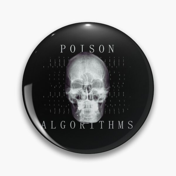 Item preview, Poison Algorithms Anti AI skull artwork - wob designed and sold by GrimeWear.