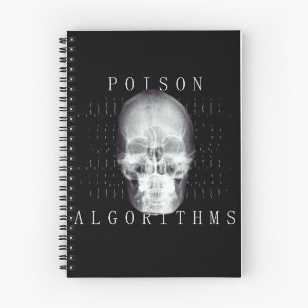 Item preview, Poison Algorithms Anti AI skull artwork - wob designed and sold by GrimeWear.