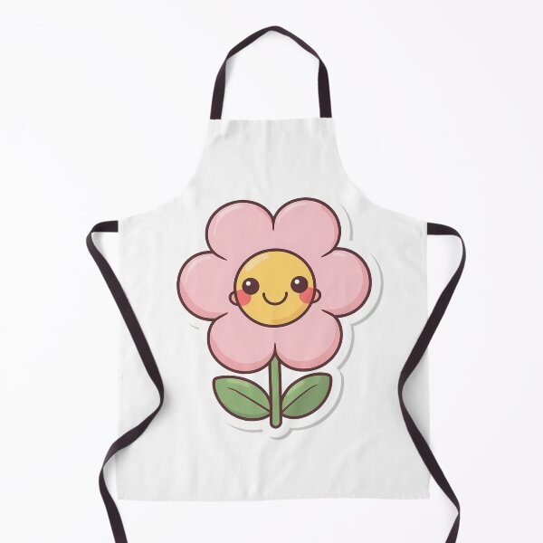 Item preview, Cute Kawaii Smiley Pink Flower Sticker – Pastel Aesthetic designed and sold by Lu7u.