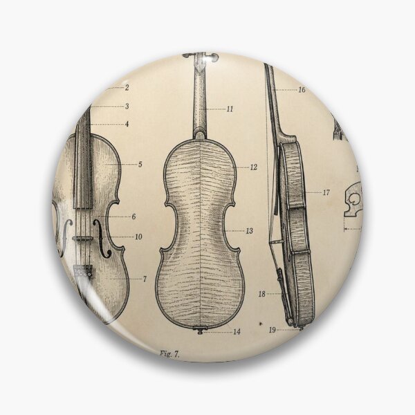 Item preview, Vintage Violin Patent T-Shirt | Antique Blueprint Engineering Tee designed and sold by SunnyDesign82.