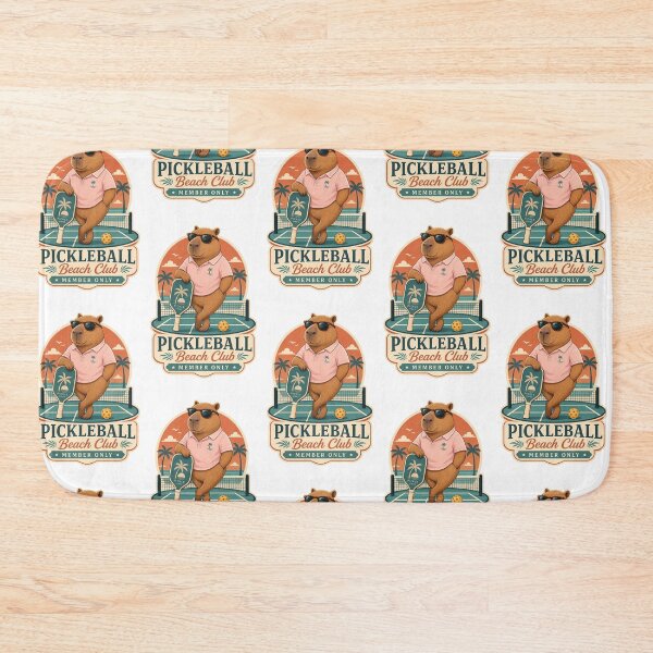Item preview, Funny Capybara Pickleball Beach Club Sticker designed and sold by mo-carnival.