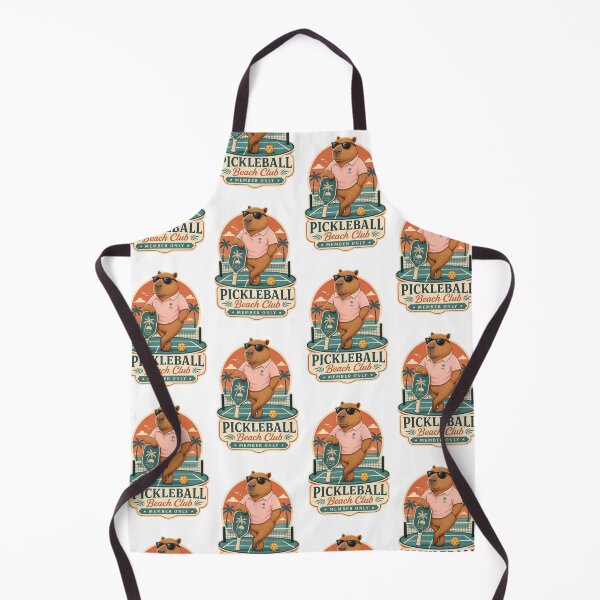 Item preview, Funny Capybara Pickleball Beach Club Sticker designed and sold by mo-carnival.