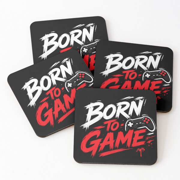 Item preview, Born to Game Gaming Slogan Logo | Retro Gamer Typography Design designed and sold by Nusha Creations.