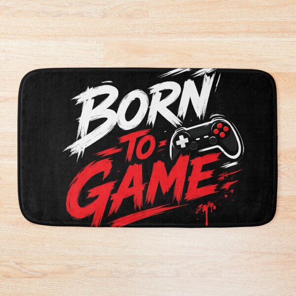 Item preview, Born to Game Gaming Slogan Logo | Retro Gamer Typography Design designed and sold by Nusha Creations.