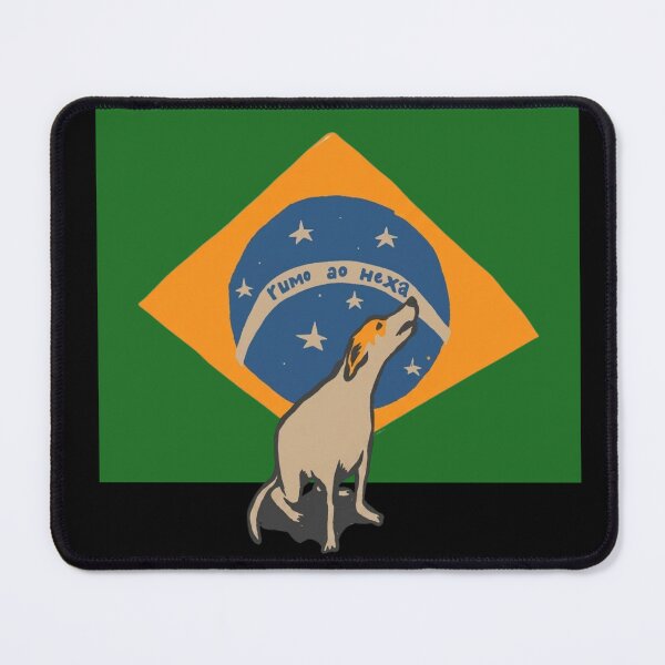Item preview, Vira-Lata Caramelo Brazil Flag Rumo ao Hexa Meme designed and sold by DanniJordan.