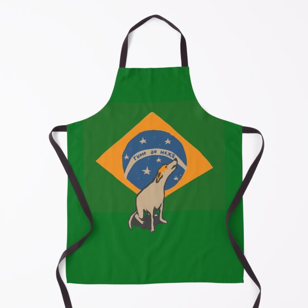 Item preview, Vira-Lata Caramelo Brazil Flag Rumo ao Hexa Meme designed and sold by DanniJordan.