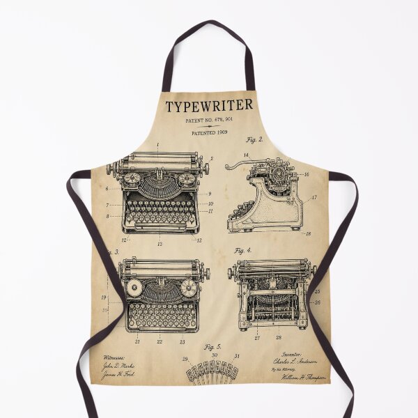 Item preview, Vintage Typewriter Patent T-Shirt | Antique Blueprint Engineering Tee designed and sold by SunnyDesign82.