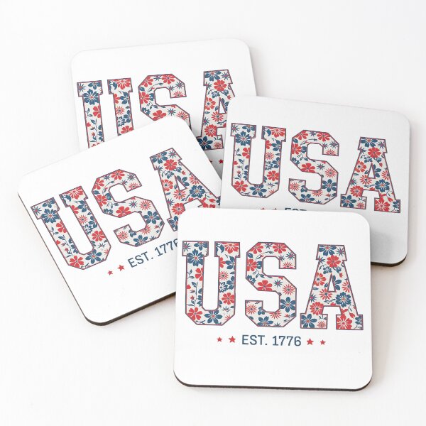 Item preview, USA Floral Aesthetic Vintage Est. 1776 Patriotic Design designed and sold by MAXIZPRINT.