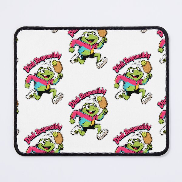 Item preview, Dink Responsibly Retro Frog Pickleball Sticker designed and sold by mo-carnival.