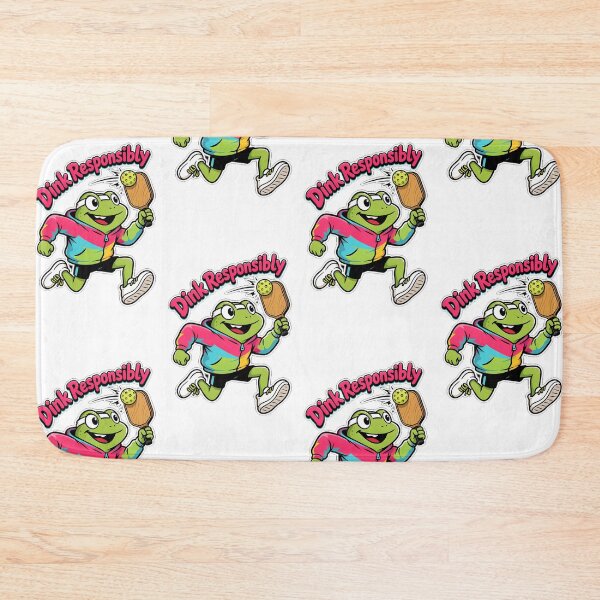 Item preview, Dink Responsibly Retro Frog Pickleball Sticker designed and sold by mo-carnival.