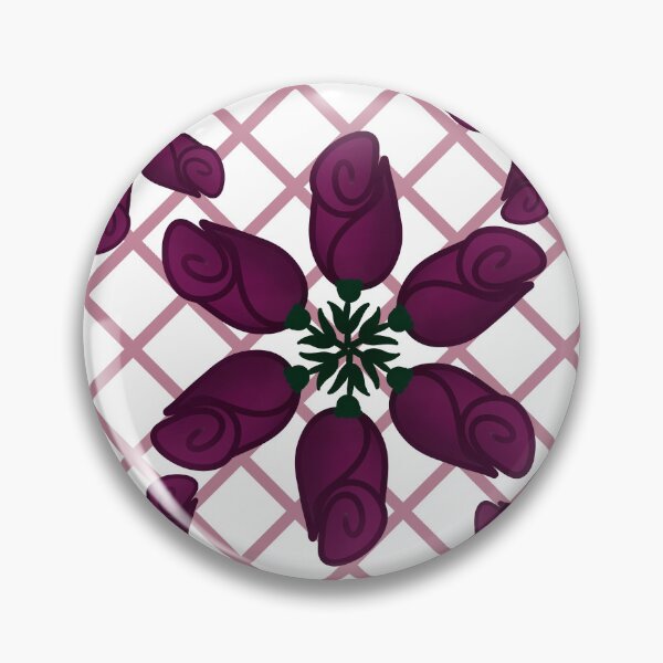 Item preview, Dark Purple Rose Pattern — Elegant Plum Floral Lattice Botanical Gift Design designed and sold by HopeAndHustle.