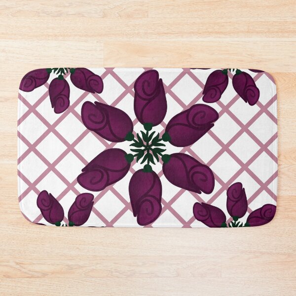 Item preview, Dark Purple Rose Pattern — Elegant Plum Floral Lattice Botanical Gift Design designed and sold by HopeAndHustle.
