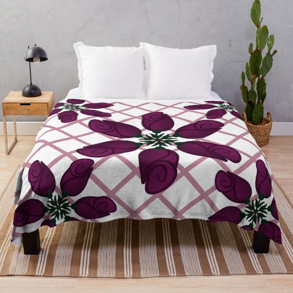 Item preview, Dark Purple Rose Pattern — Elegant Plum Floral Lattice Botanical Gift Design designed and sold by HopeAndHustle.