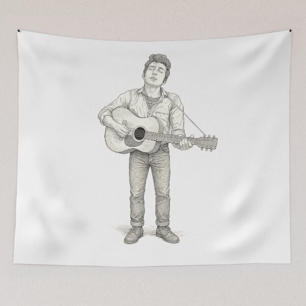 Item preview, Bob Dylan - dibujo lineal designed and sold by Bigkite.