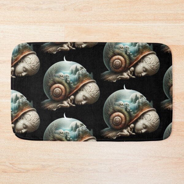 Item preview, Dream of the Undergrove – Sleeping Snail and Skulls designed and sold by LujziWorld.