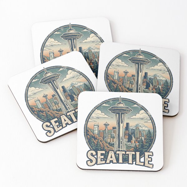Item preview, seattle, city USA, Big city, space needle designed and sold by Hephaestus's Forge.