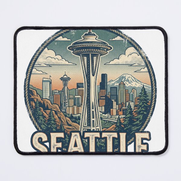 Item preview, seattle, city USA, Big city, space needle designed and sold by Hephaestus's Forge.