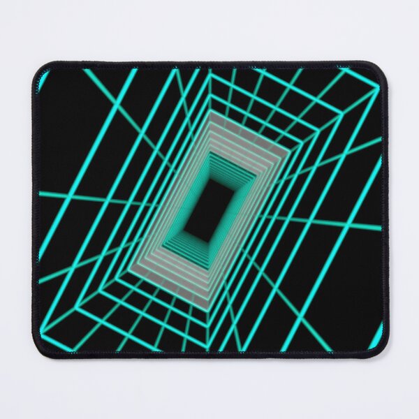 Item preview, Cyan Rectangular Wireframe Tunnel with Cells designed and sold by Electric Shock!! Design.