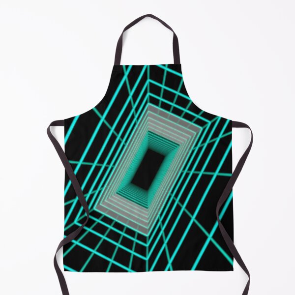 Item preview, Cyan Rectangular Wireframe Tunnel with Cells designed and sold by Electric Shock!! Design.