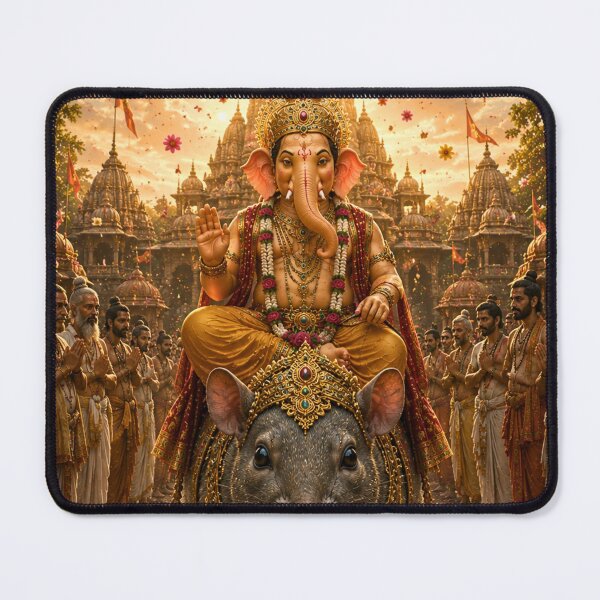 Item preview, Lord Ganesha Defeats Gajamukhasura Series – The Birth of the Divine Vehicle. Mushika Is Born – Ego Transformed into Divine Service designed and sold by Homyar.