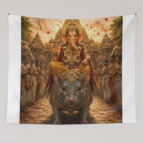 Item preview, Lord Ganesha Defeats Gajamukhasura Series – The Birth of the Divine Vehicle. Mushika Is Born – Ego Transformed into Divine Service designed and sold by Homyar.