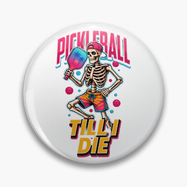 Item preview, Pickleball Till I Die Neon Skeleton Graphic designed and sold by mo-carnival.