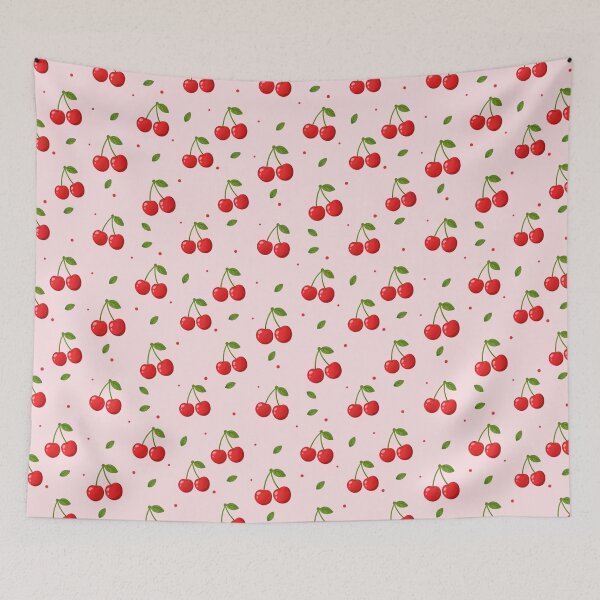 Item preview, Cherry Pattern Pink Background designed and sold by tviyluv.