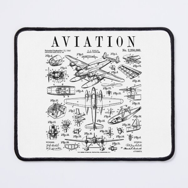 Item preview, Aviation Pilot Airplane Seaplane Aircraft Vintage Patent designed and sold by GrandeDuc.