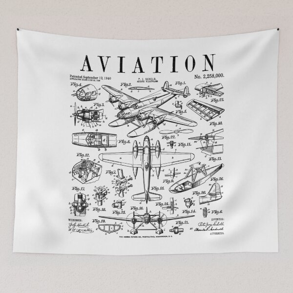 Item preview, Aviation Pilot Airplane Seaplane Aircraft Vintage Patent designed and sold by GrandeDuc.