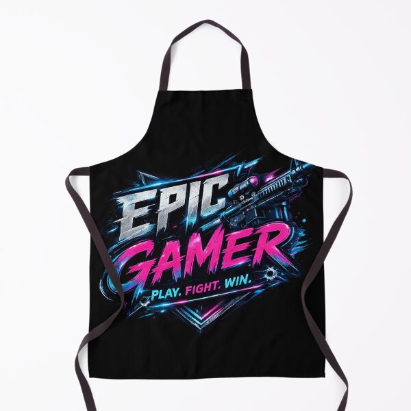 Item preview, Epic Gamer Logo | Neon Gaming Slogan Design | Play Fight Win Gamer Artwork designed and sold by Nusha Creations.