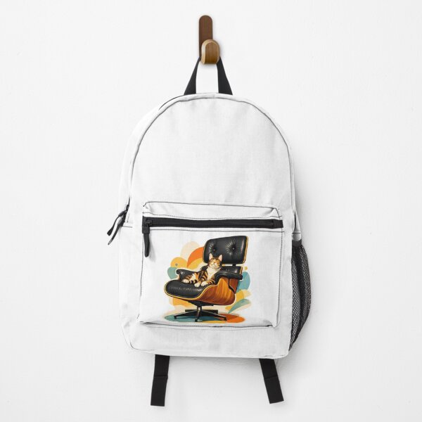 Item preview, Mid Century Modern Cat Art – Retro Lounge Chair Atomic Interior designed and sold by REDAMONDShop.