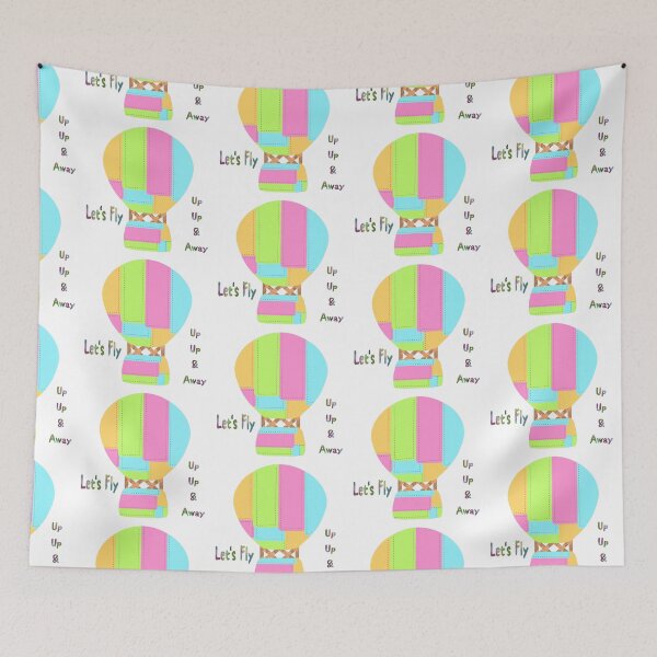 Item preview, Let's Fly Colorful Patchwork Hot Air Balloon designed and sold by MigWhimsy.
