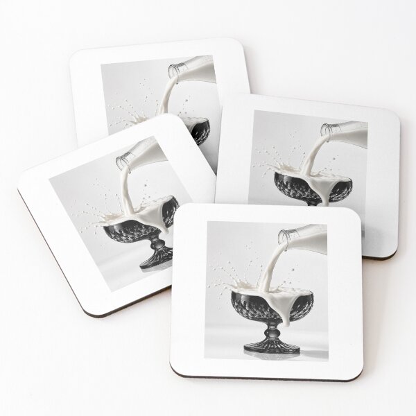 Item preview, Minimalist Milk Splash Art: Monochromatic Kitchen Decor Print designed and sold by marianka91.