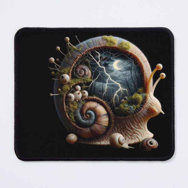 Item preview, Storm in the Shell – Lightning Snail and Forest Mindscape designed and sold by LujziWorld.