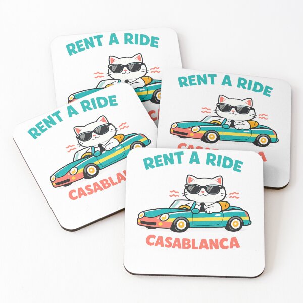 Item preview, Funny Car Rental Cat Casablanca Graphic Design designed and sold by MIROUZ2000.