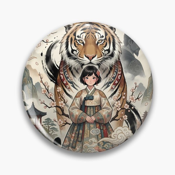 Item preview, North Korea Chunhyang Hanbok Tiger Traditional Design designed and sold by VoidAnimeStudio.