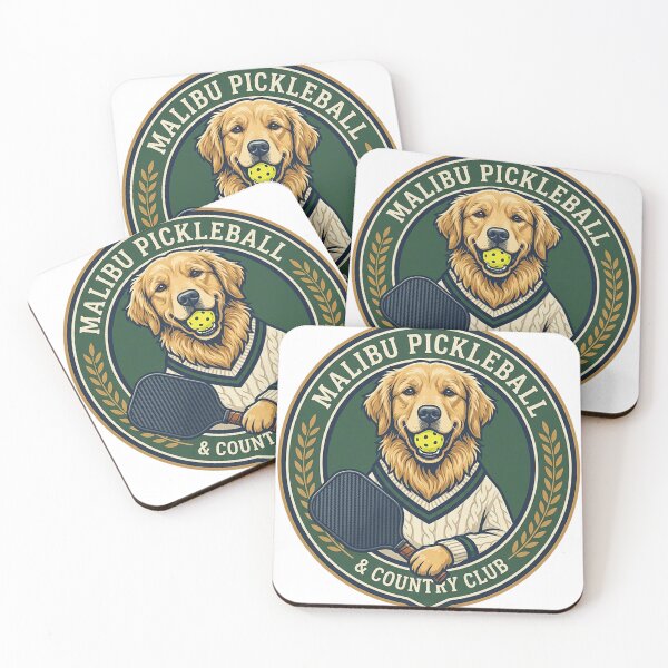 Item preview, Malibu Pickleball and Country Club Golden Retriever designed and sold by mo-carnival.