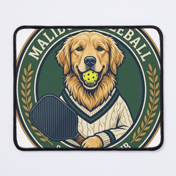 Item preview, Malibu Pickleball and Country Club Golden Retriever designed and sold by mo-carnival.