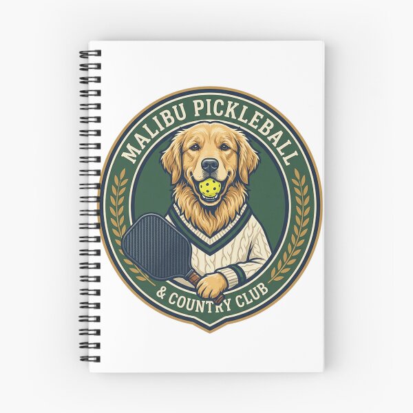 Item preview, Malibu Pickleball and Country Club Golden Retriever designed and sold by mo-carnival.