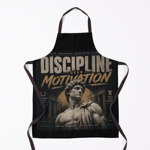 Item preview, Discipline Over Motivation | Stoic Warrior Vintage Graphic designed and sold by BoomStickers18.
