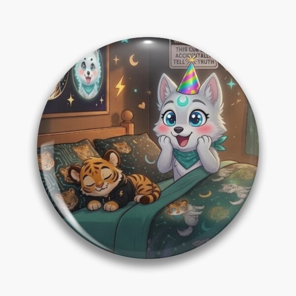 Item preview, Cute Tiger Wolf Girls Room Decor Birthday Surprise Poster Kids Wall Art NeoTigLuna designed and sold by NeoTigLuna.
