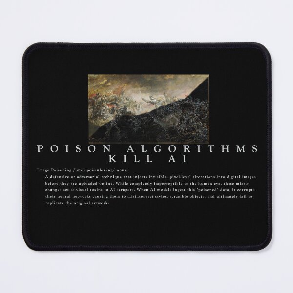 Item preview, Poison Algorithms Kill AI Anti AI Historic Artwork - wob designed and sold by GrimeWear.