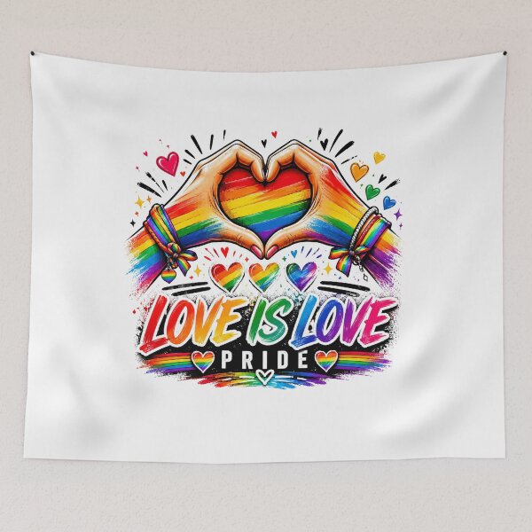Item preview, Love Is Love Pride Heart Design designed and sold by BagFactoryUK.