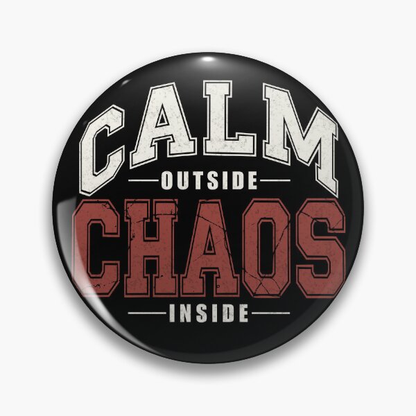 Item preview, Calm Outside Chaos Inside | Anxiety Humor Vintage Distressed Graphic designed and sold by 1timelab.