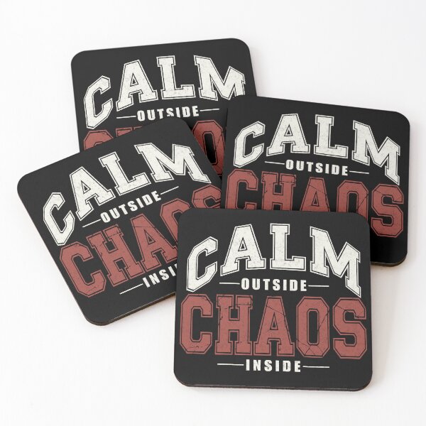 Item preview, Calm Outside Chaos Inside | Anxiety Humor Vintage Distressed Graphic designed and sold by 1timelab.