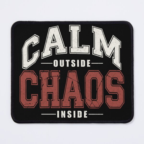Item preview, Calm Outside Chaos Inside | Anxiety Humor Vintage Distressed Graphic designed and sold by 1timelab.