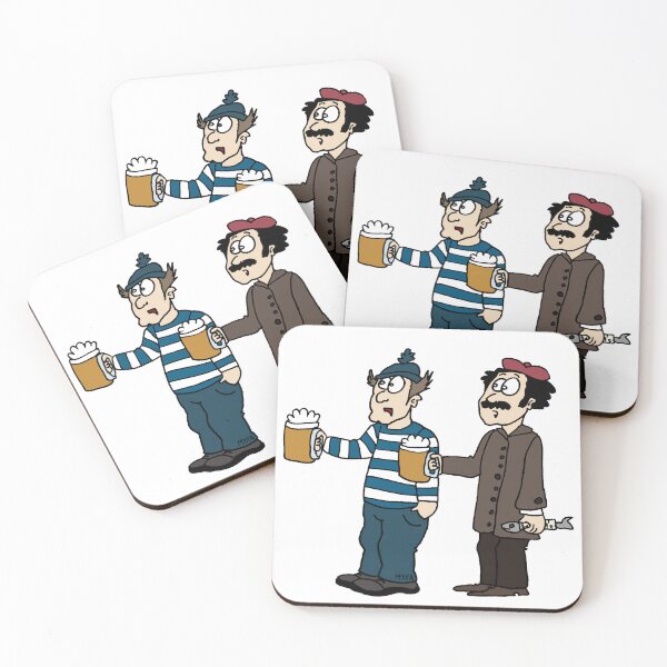 Item preview, Funny Beer Friends Cartoon | Quirky Men Drinking Ale Meme designed and sold by MyxaART.