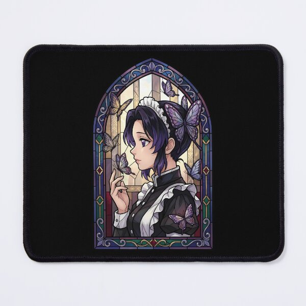 Item preview, Shinobu Kocho Demon Slayer Butterfly Maid Stained Glass Window Portrait designed and sold by mildaclairmo.