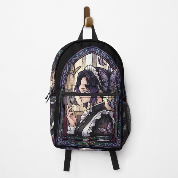 Item preview, Shinobu Kocho Demon Slayer Butterfly Maid Stained Glass Window Portrait designed and sold by mildaclairmo.